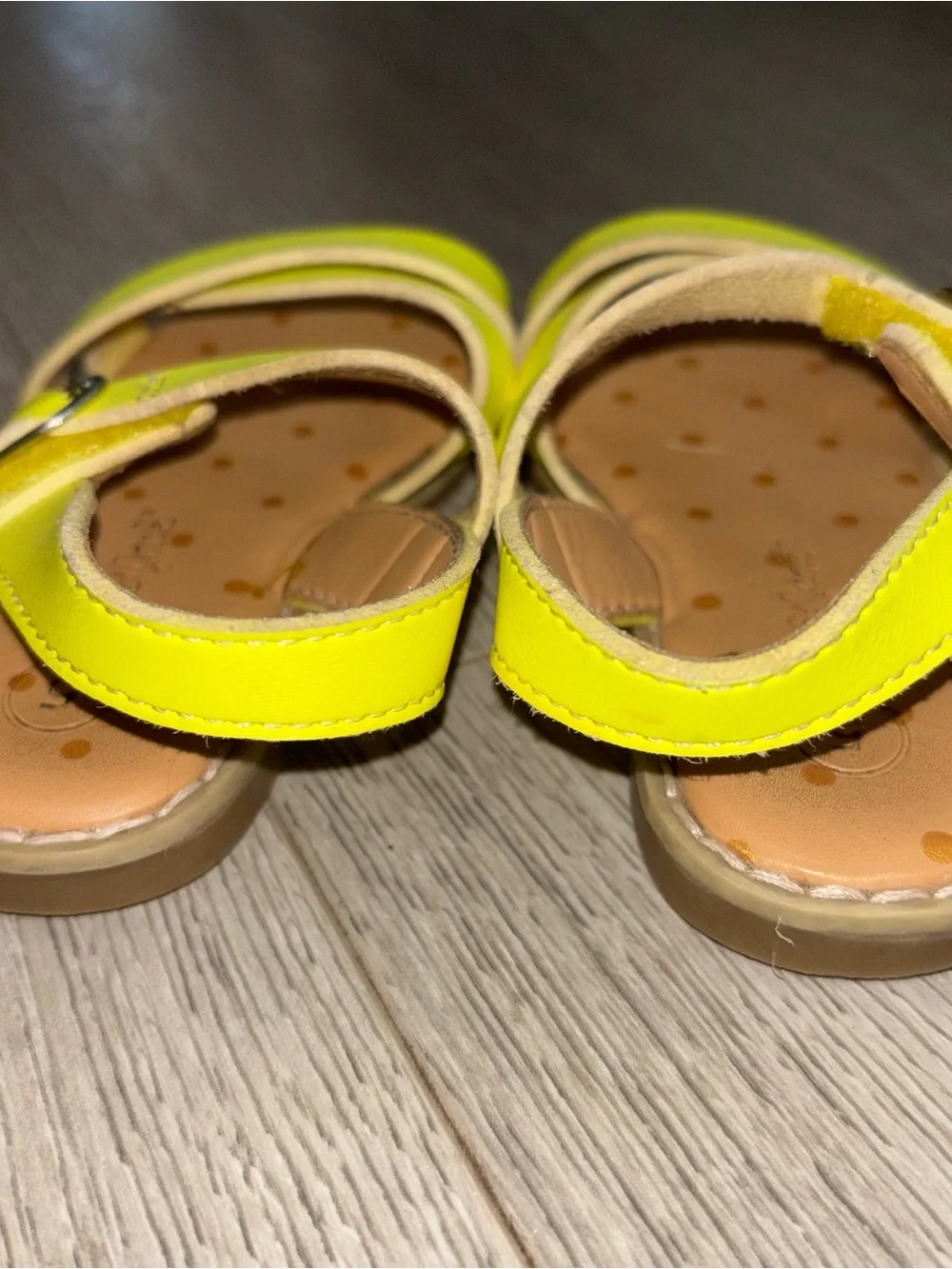 Yellow Criss Cross Sandals Girls Size 5 Toddler Shoes Cat & Jack
